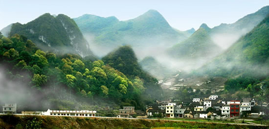 天峨县六排镇田园风光