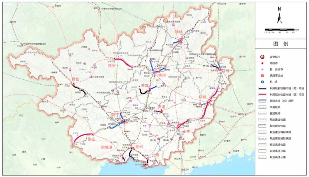 未来广西将建设19条市域(郊)铁路,以后出行方便了